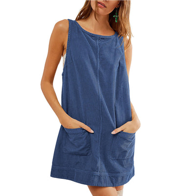 Corduroy Pocket Dress