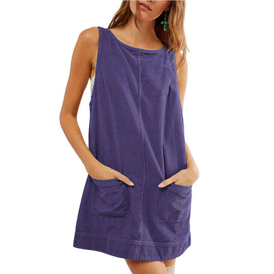 Corduroy Pocket Dress