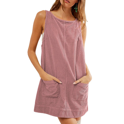 Corduroy Pocket Dress