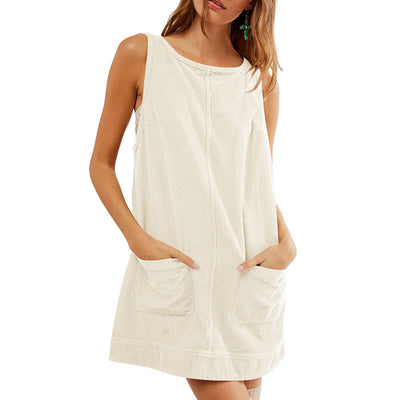 Corduroy Pocket Dress