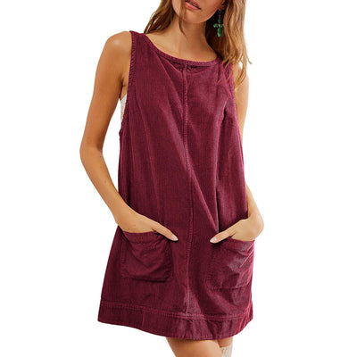 Corduroy Pocket Dress