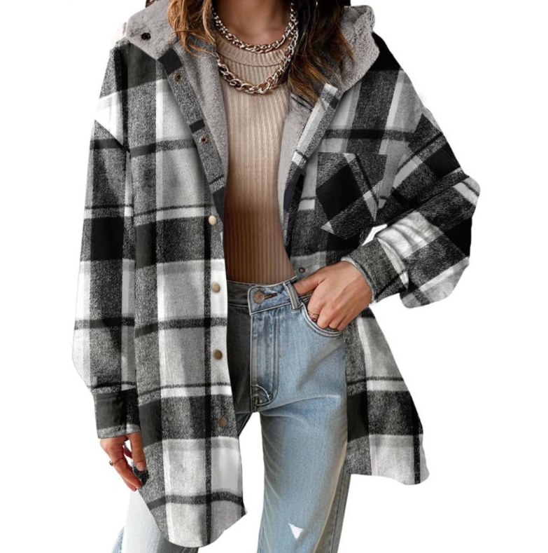 Lunara Flannel Plaid Coat