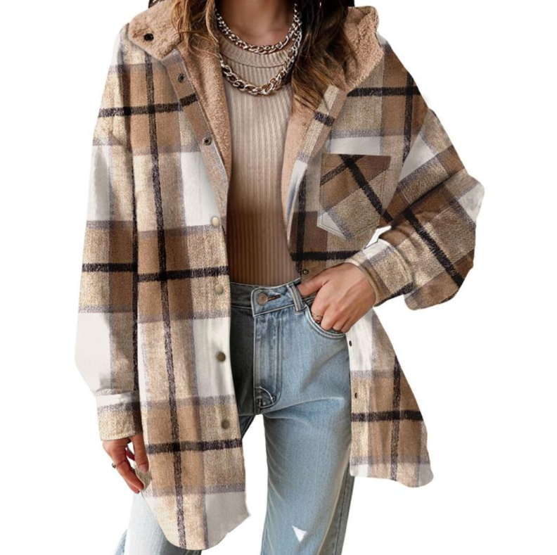 Lunara Flannel Plaid Coat
