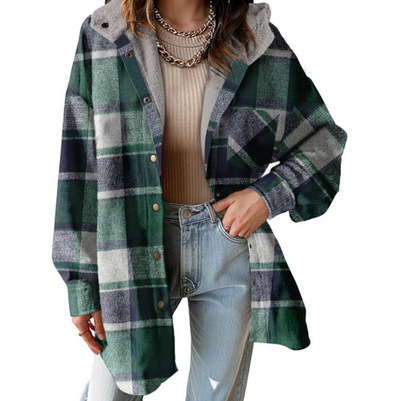 Lunara Flannel Plaid Coat