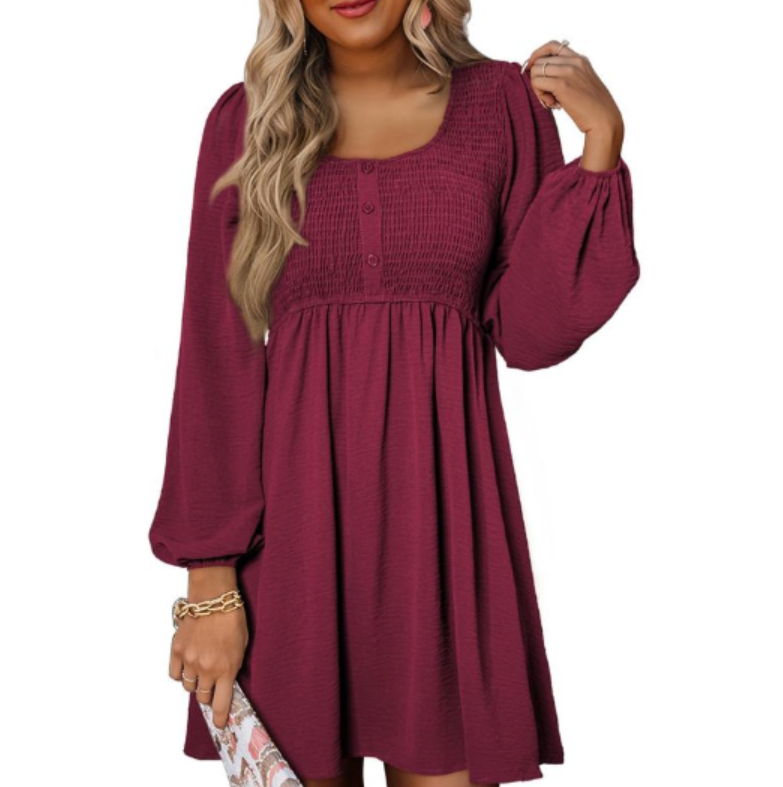 Sage Smocked Dress