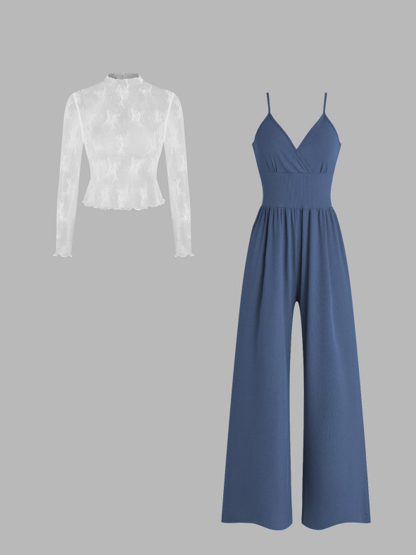 Isla Mesh Jumpsuit Set