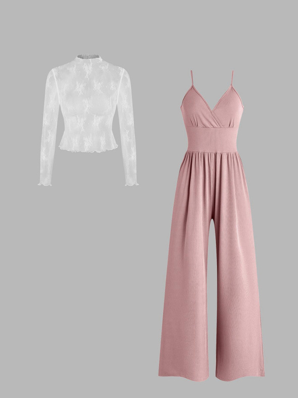 Isla Mesh Jumpsuit Set