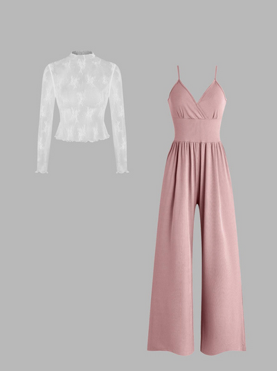 Isla Mesh Jumpsuit Set