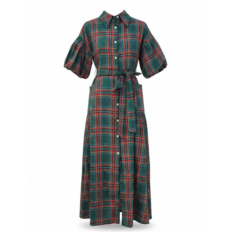 Highland Plaid Maxi Dress