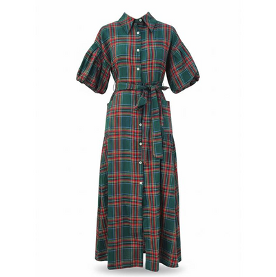 Highland Plaid Maxi Dress