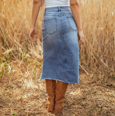 Wild Edge Denim Skirt