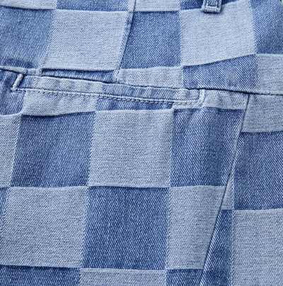 Checker Denim Chic Jeans