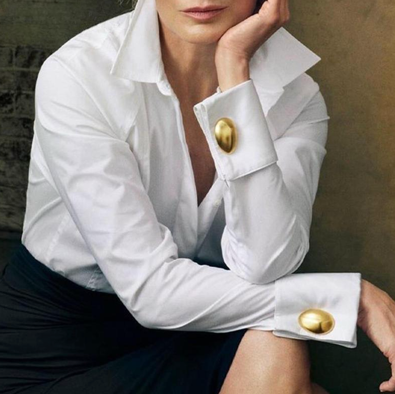 Luxe Cuff Statement Blouse